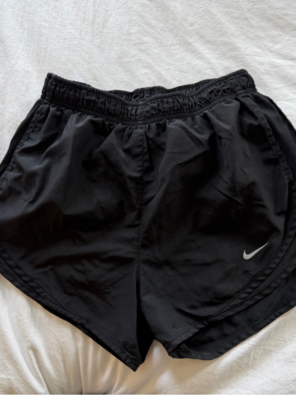 Nike Women's Black Athletic Running Shorts with Reflective Swoosh